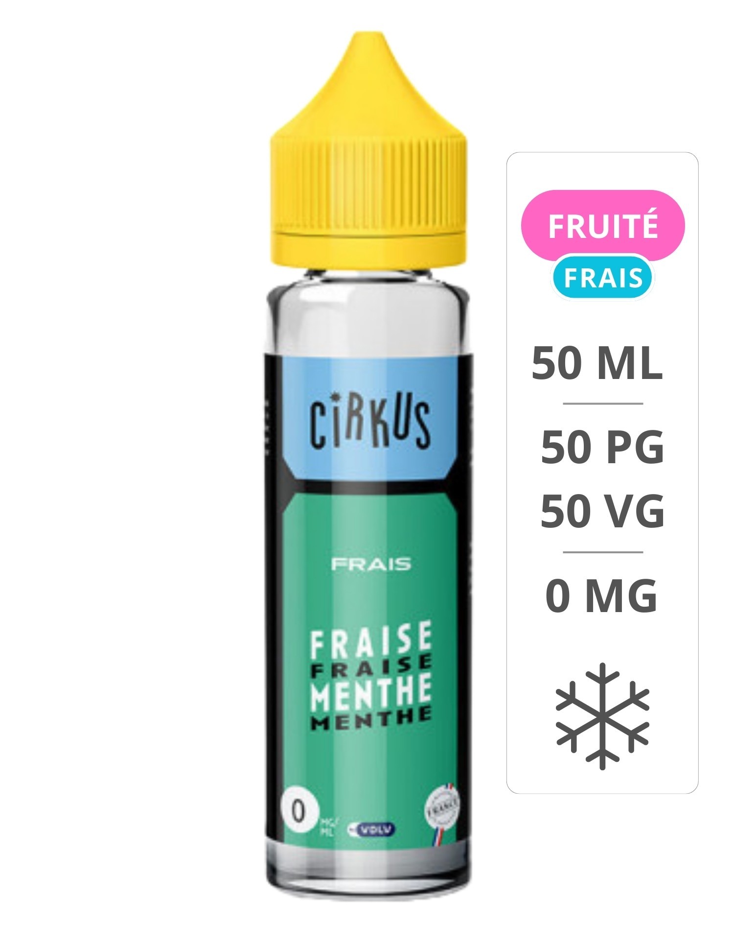 E-liquide Fraise Menthe 50ml - Cirkus Authentic - VDLV Cirkus - 1