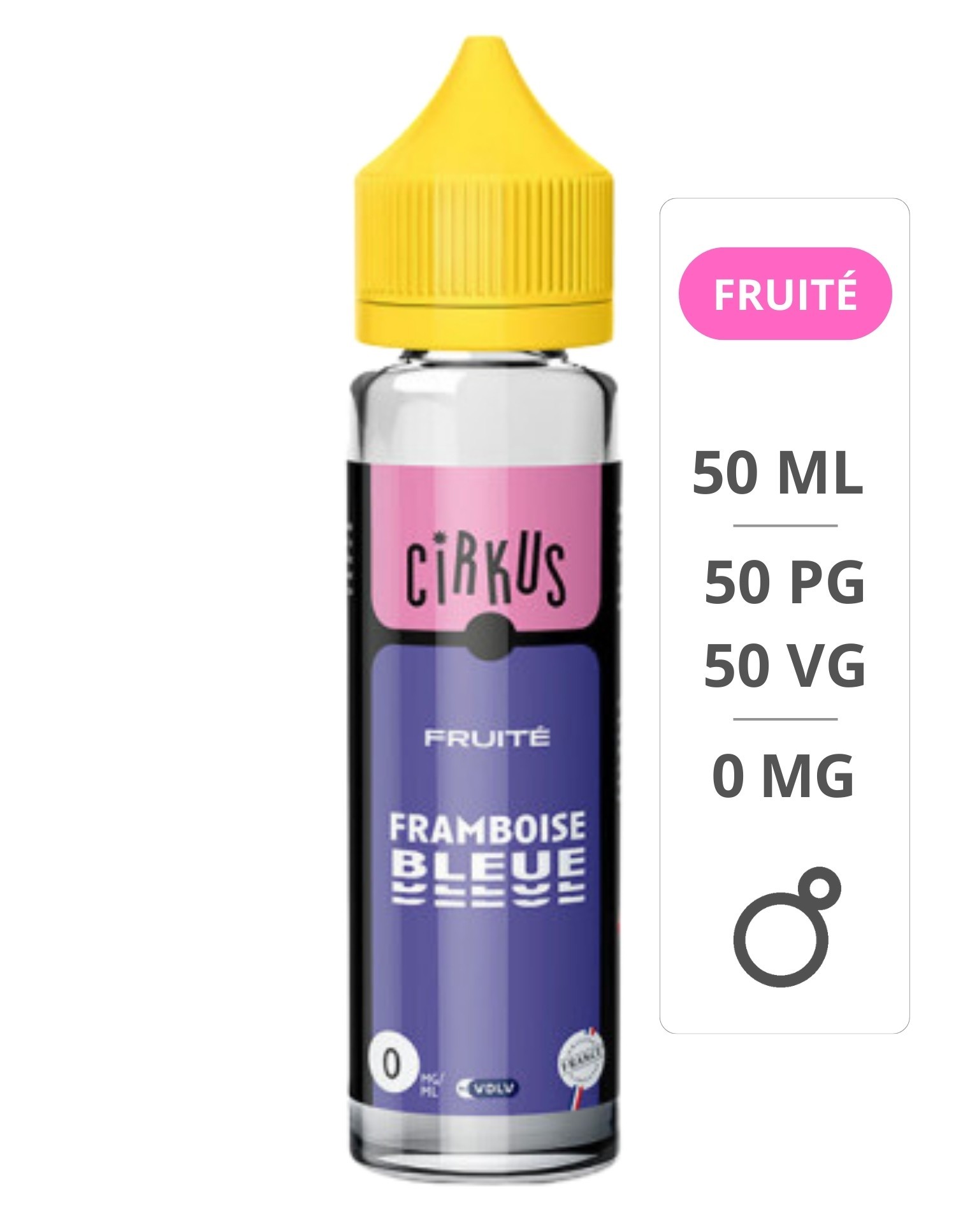 E-Liquide Framboise Bleue 50ml - Cirkus Authentic - VDLV Cirkus - 1