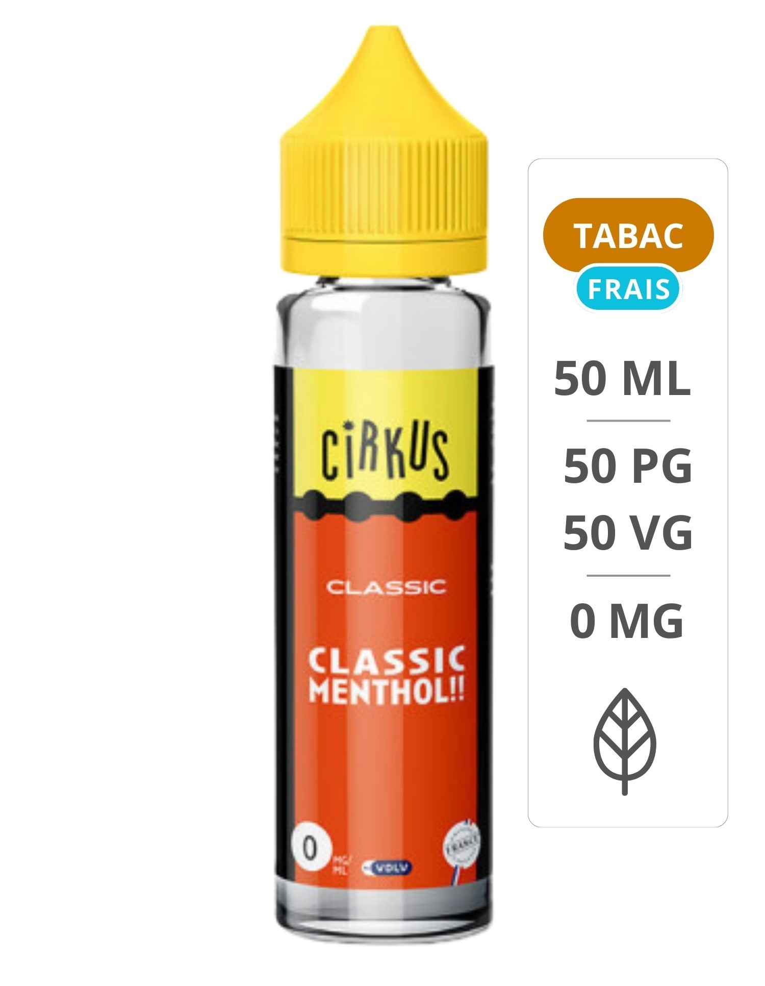 E-Liquide Classic Menthol 50ml - Cirkus Authentic - VDLV Cirkus - 1