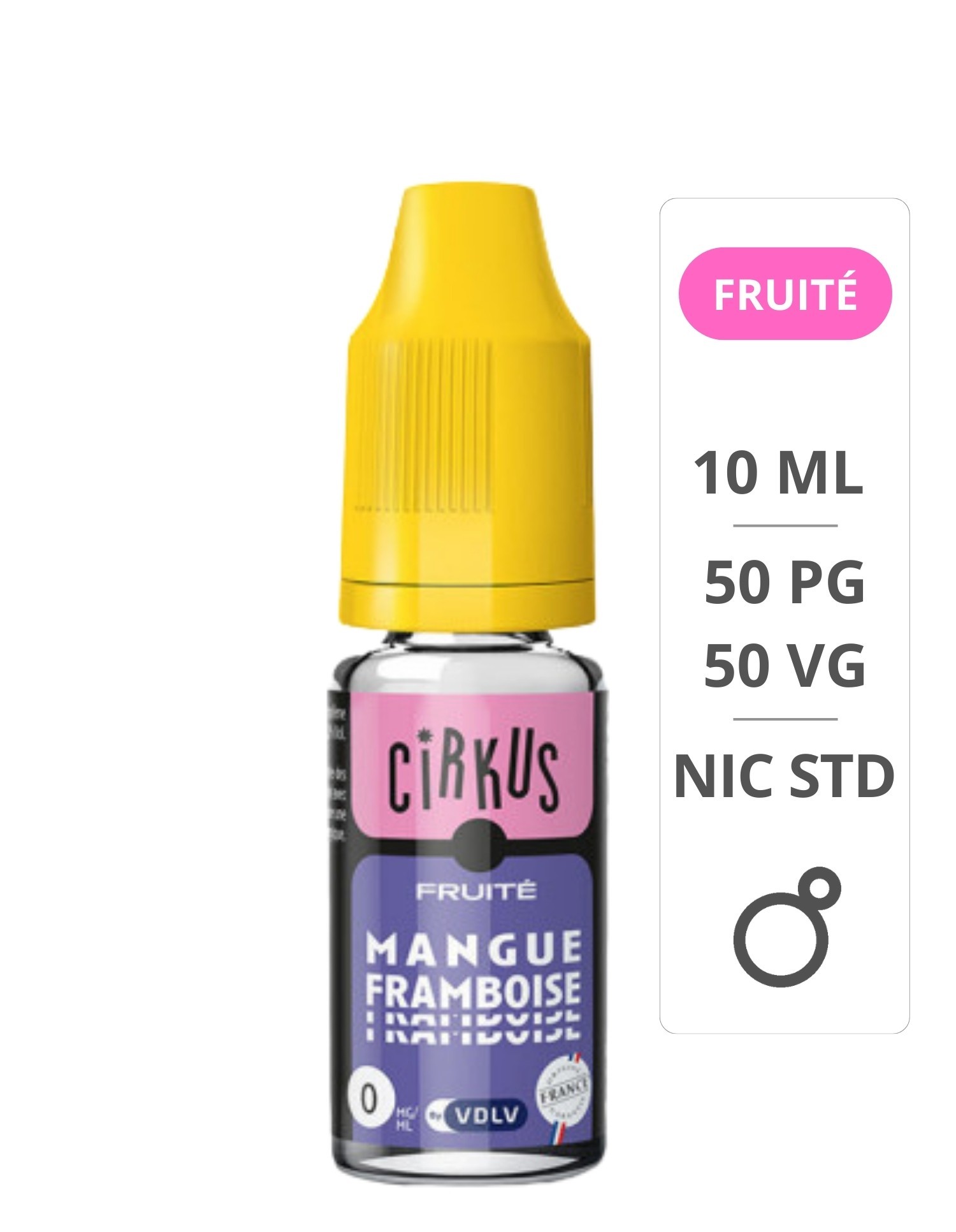 E-liquide Mangue Framboise CirKus Authentic 10ml - VDLV Cirkus - 1