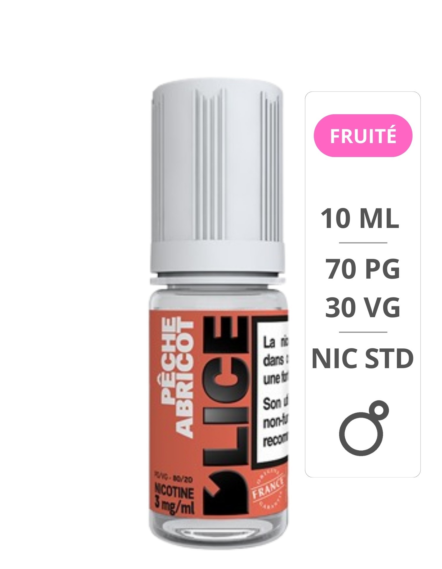 E-liquide Pêche abricot 10ml - D'lice D'lice - 1