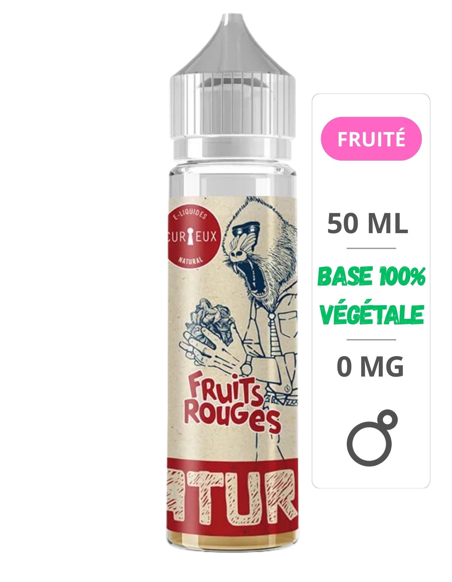 E-Liquide Natural Fruits rouges Édition Natural 50ml - Curieux Curieux - 1