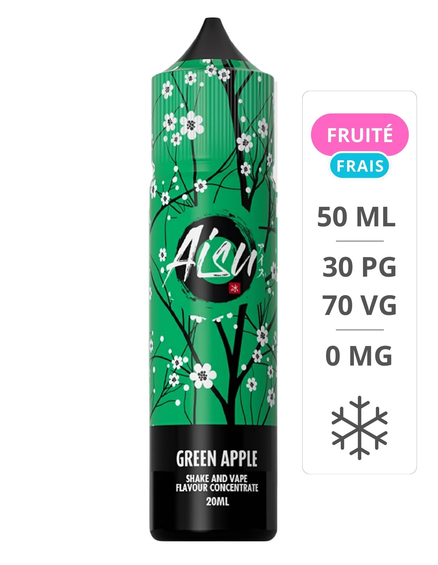 E-Liquide Green Apple 50ml Aisu - Zap! Juice Zap! - 1