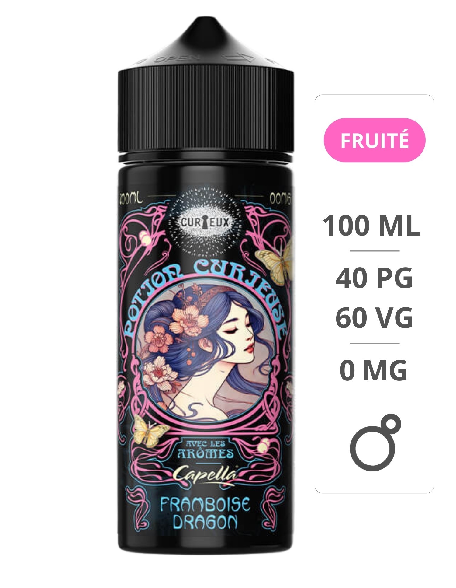 Framboise Dragon (arômes Capella) Potion Curieuse 100ml - Curieux Curieux - 1