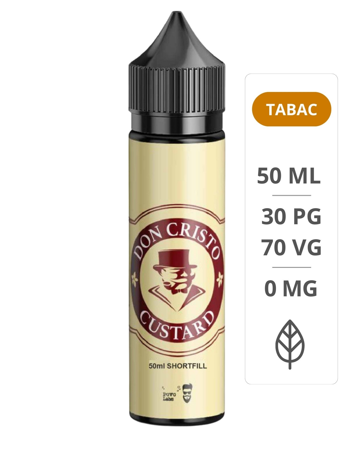 E-Liquide Don Cristo Custard 50ml - PGVG Labs PGVG LABS - 1