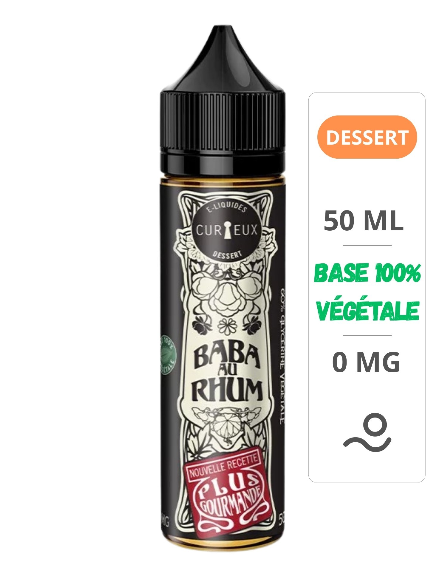 E-Liquide Baba au Rhum 50ml Édition Dessert - Curieux Curieux - 1