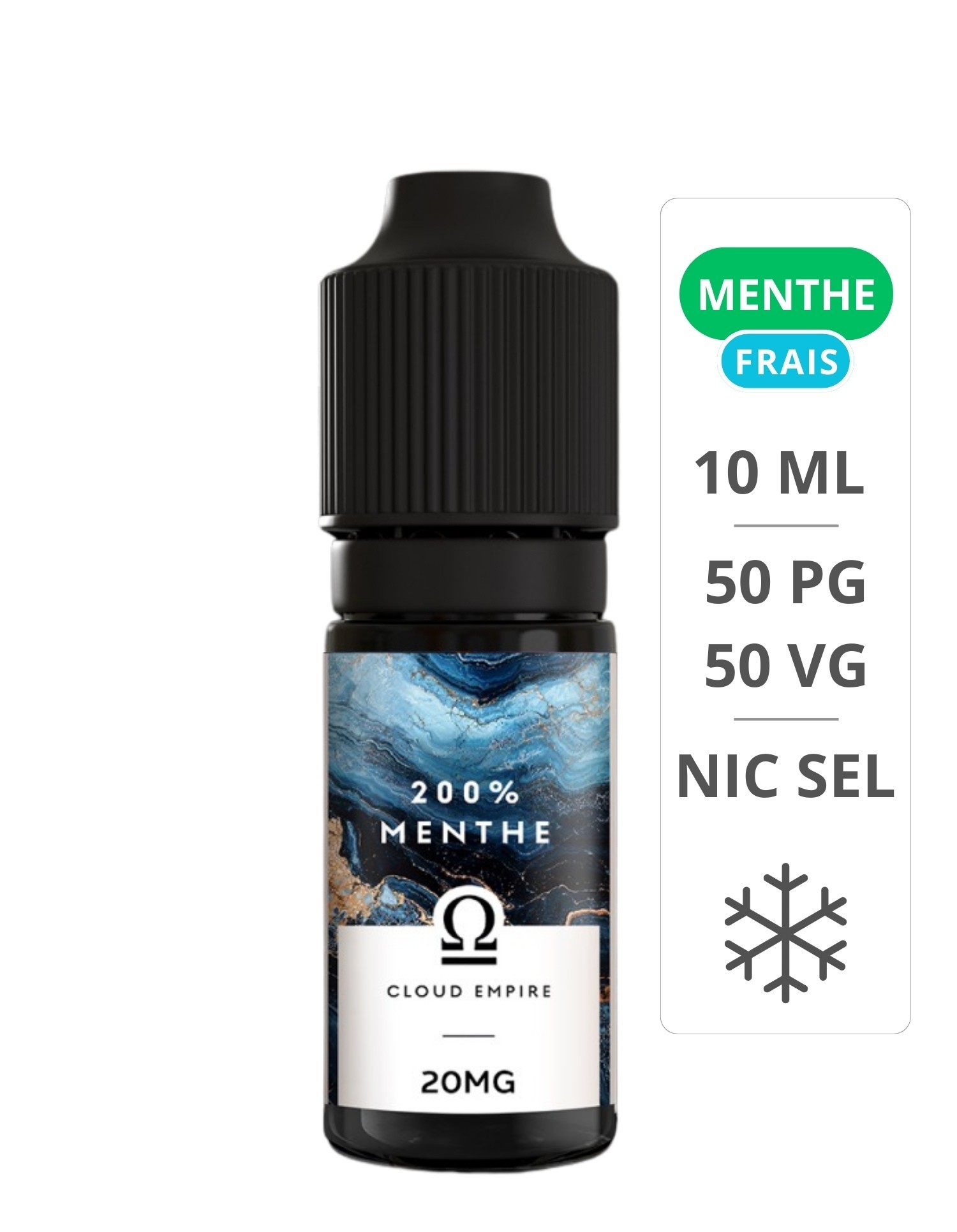 E-Liquide 200% Menthe Sel De Nicotine 10 ml - Cloud empire Cloud Empire - 1