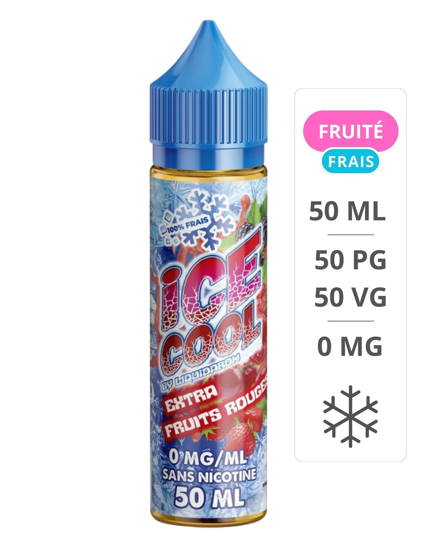 E-liquide Extra Fruits rouges Ice Cool 50ml - LiquidArom Ice cool - 1
