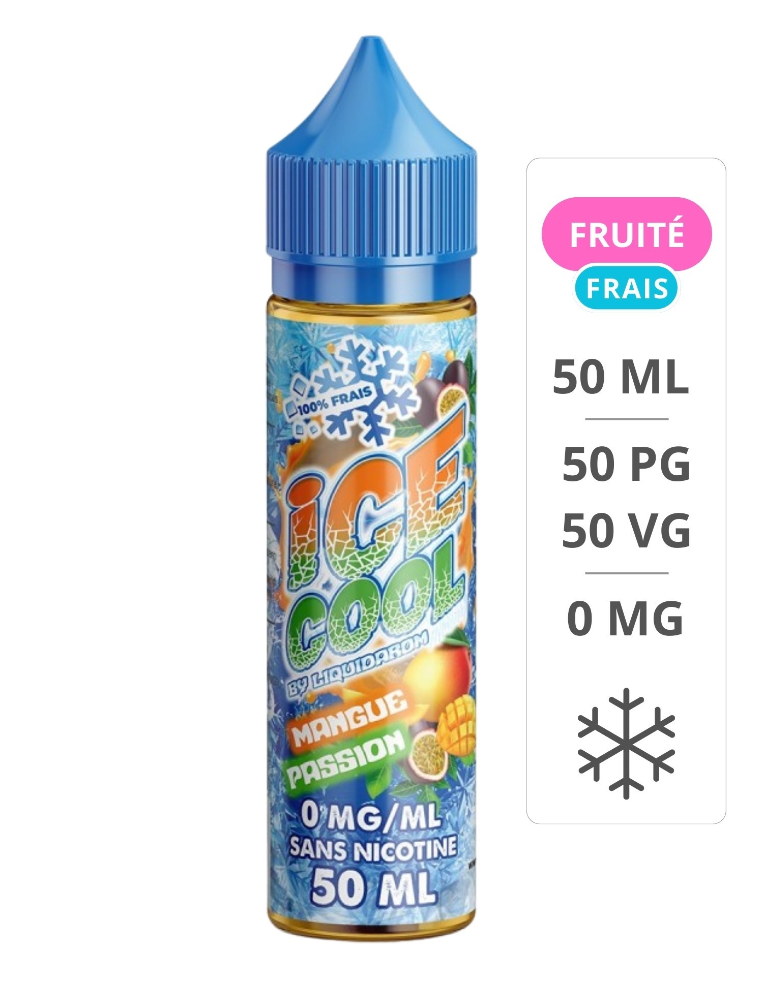 E-liquide Mangue Passion Ice Cool 50ml - LiquidArom Ice cool - 1