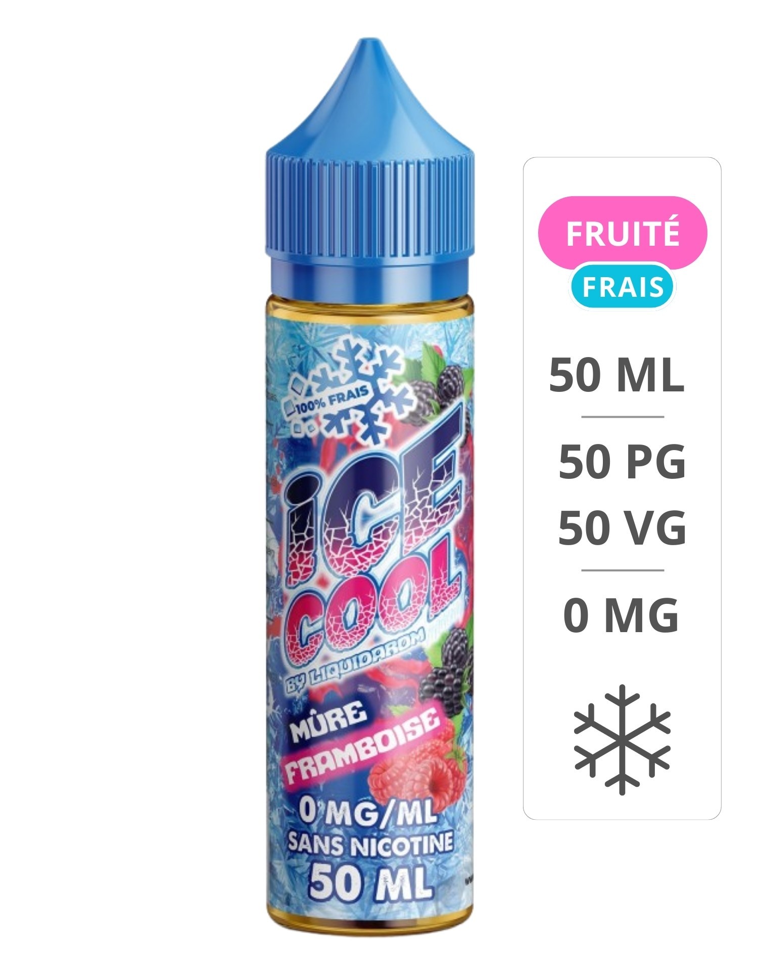 E-liquide Mûre Framboise Ice Cool 50ml - LiquidArom Ice cool - 1