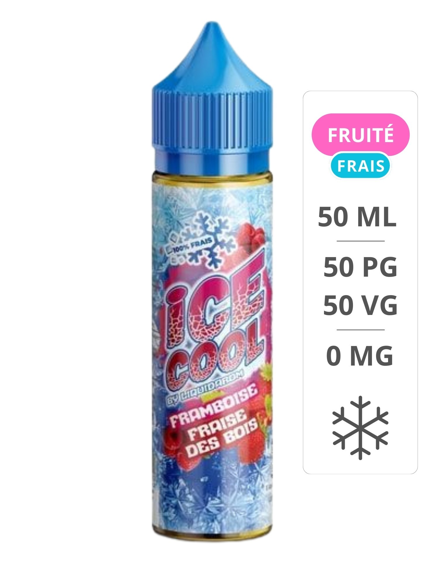 Framboise Fraise des Bois Ice Cool 50ml - LiquidArom Ice cool - 1