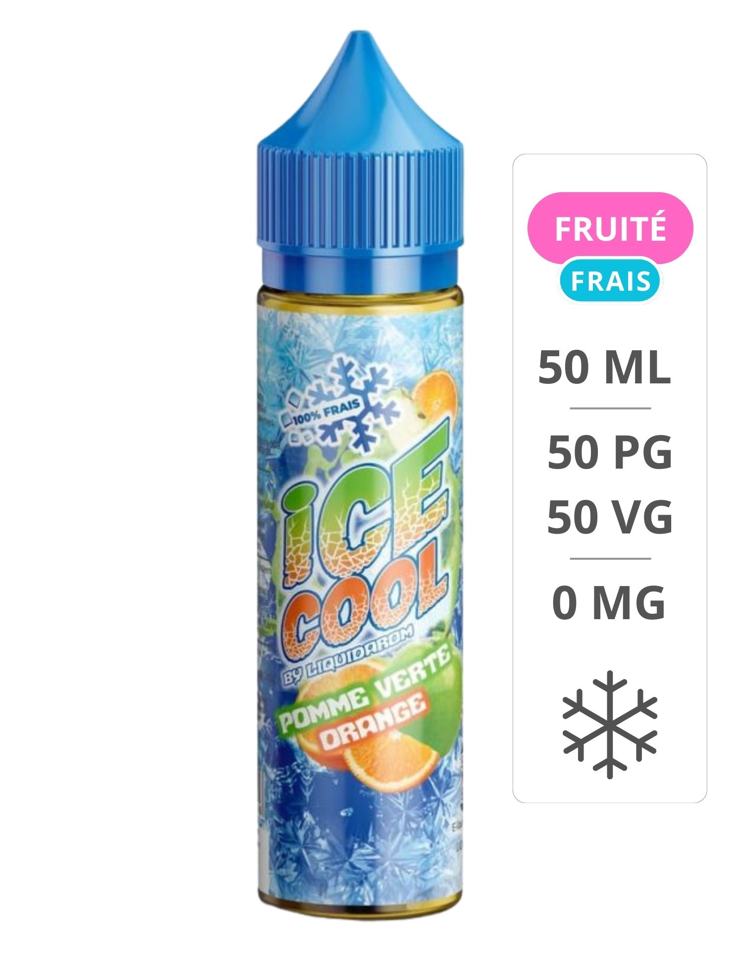 Pomme Verte Orange Ice Cool 50 ml - LiquidArom Ice cool - 1