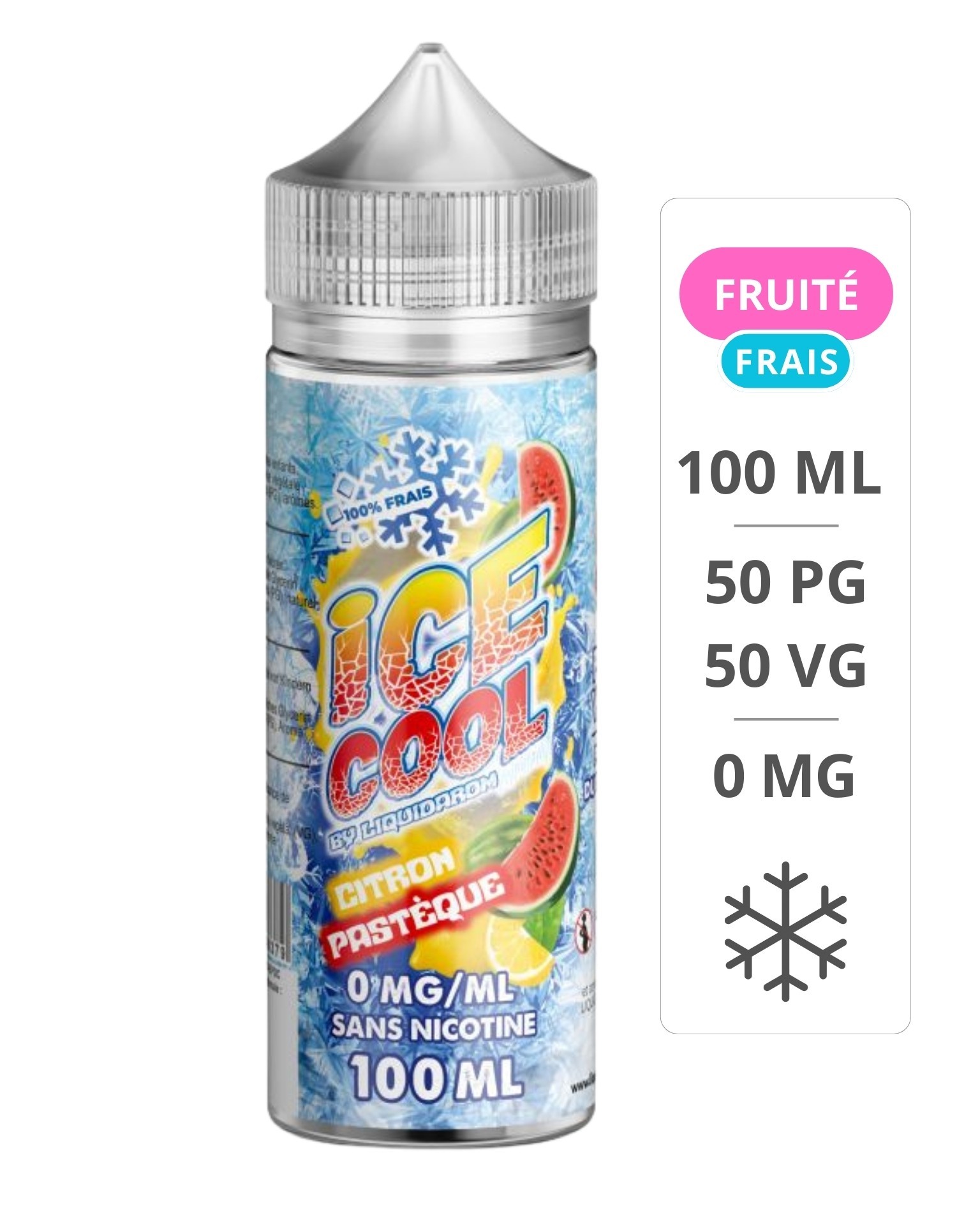 E-liquide Citron Pastèque Ice Cool 100ml - LiquidArom Ice cool - 1