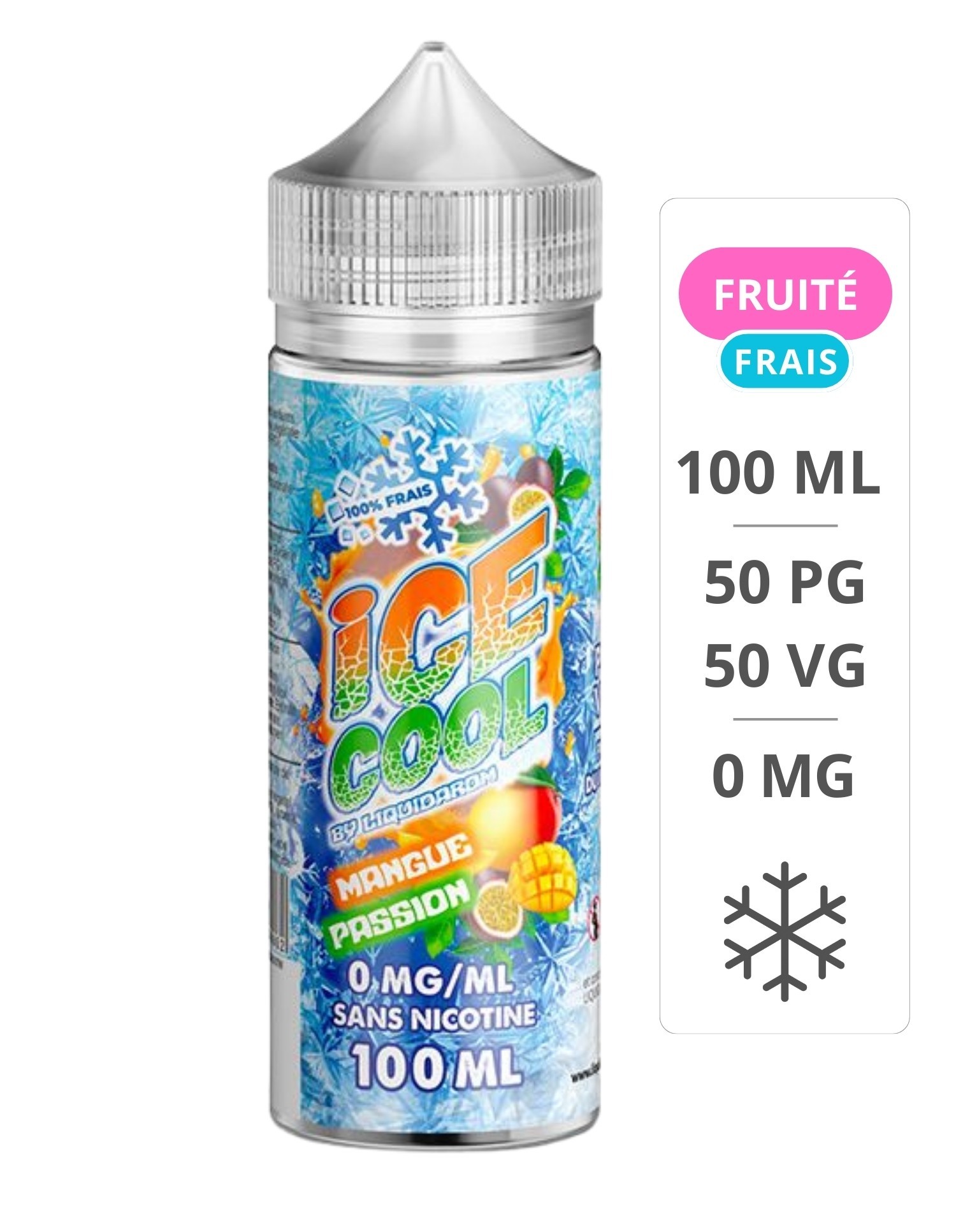 E-liquide Mangue Passion Ice Cool 100ml - LiquidArom Ice cool - 1