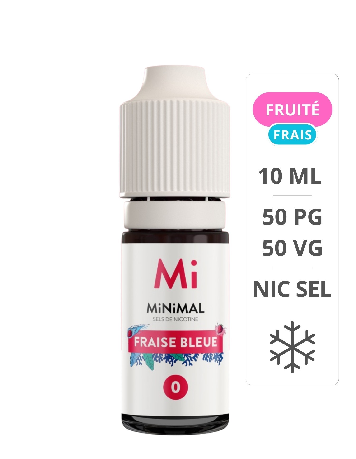 E-Liquide Fraise Bleue 10 ml Sel de nicotine - Minimal - The Fuu Fuu - 1