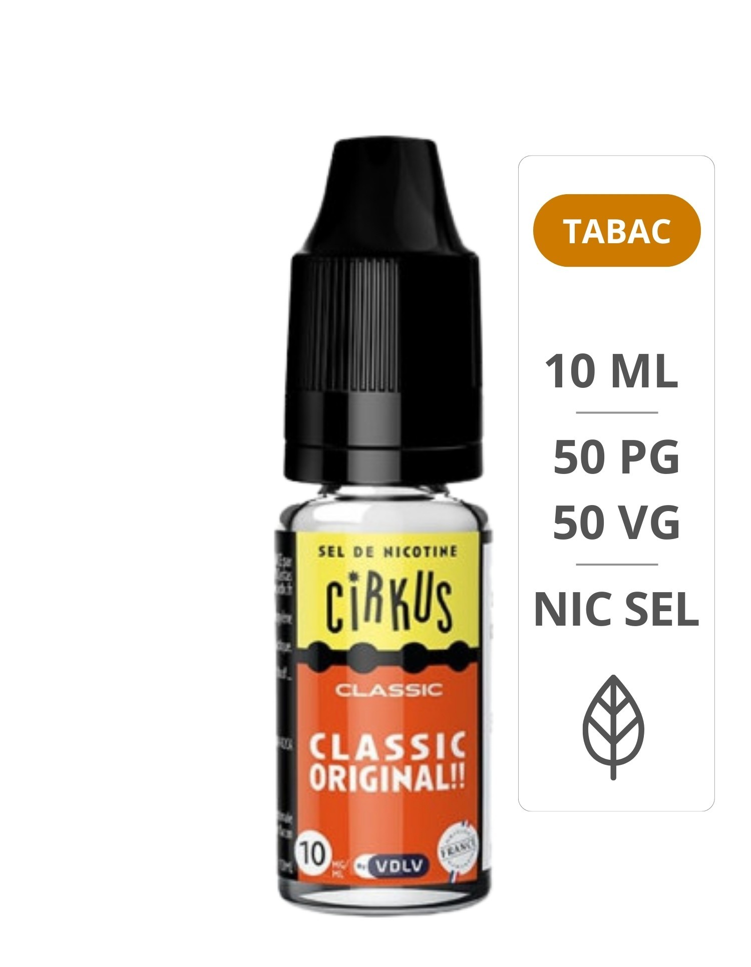 Classic Original Sels De Nicotine 10ml CirKus - VDLV Cirkus - 1