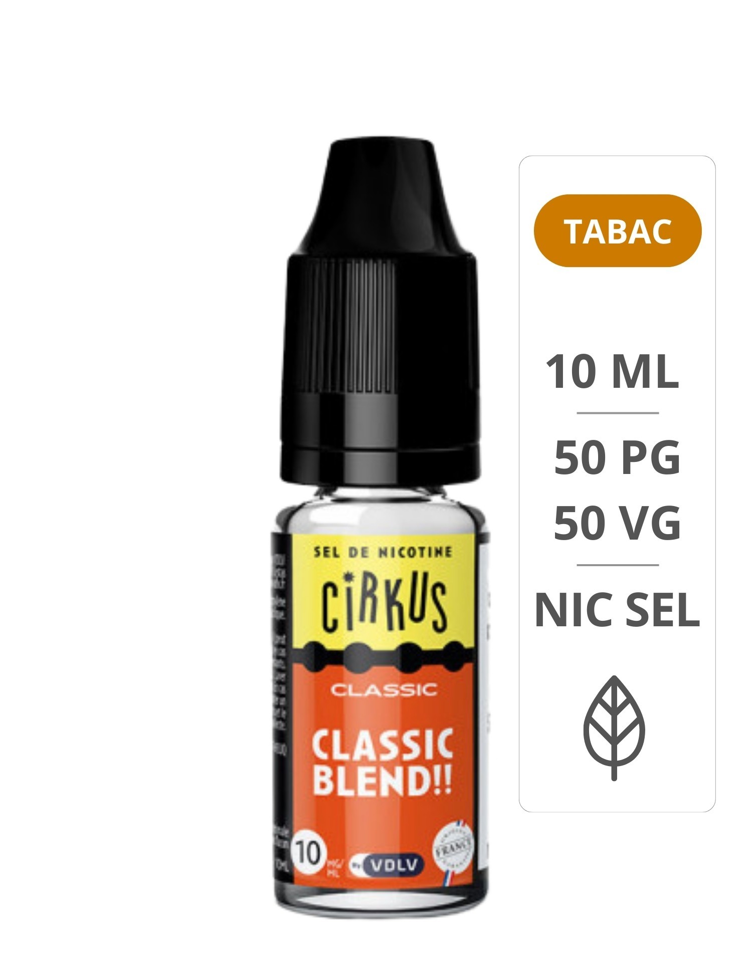 Classic Blend Sels De Nicotine 10ml CirKus - VDLV Cirkus - 1