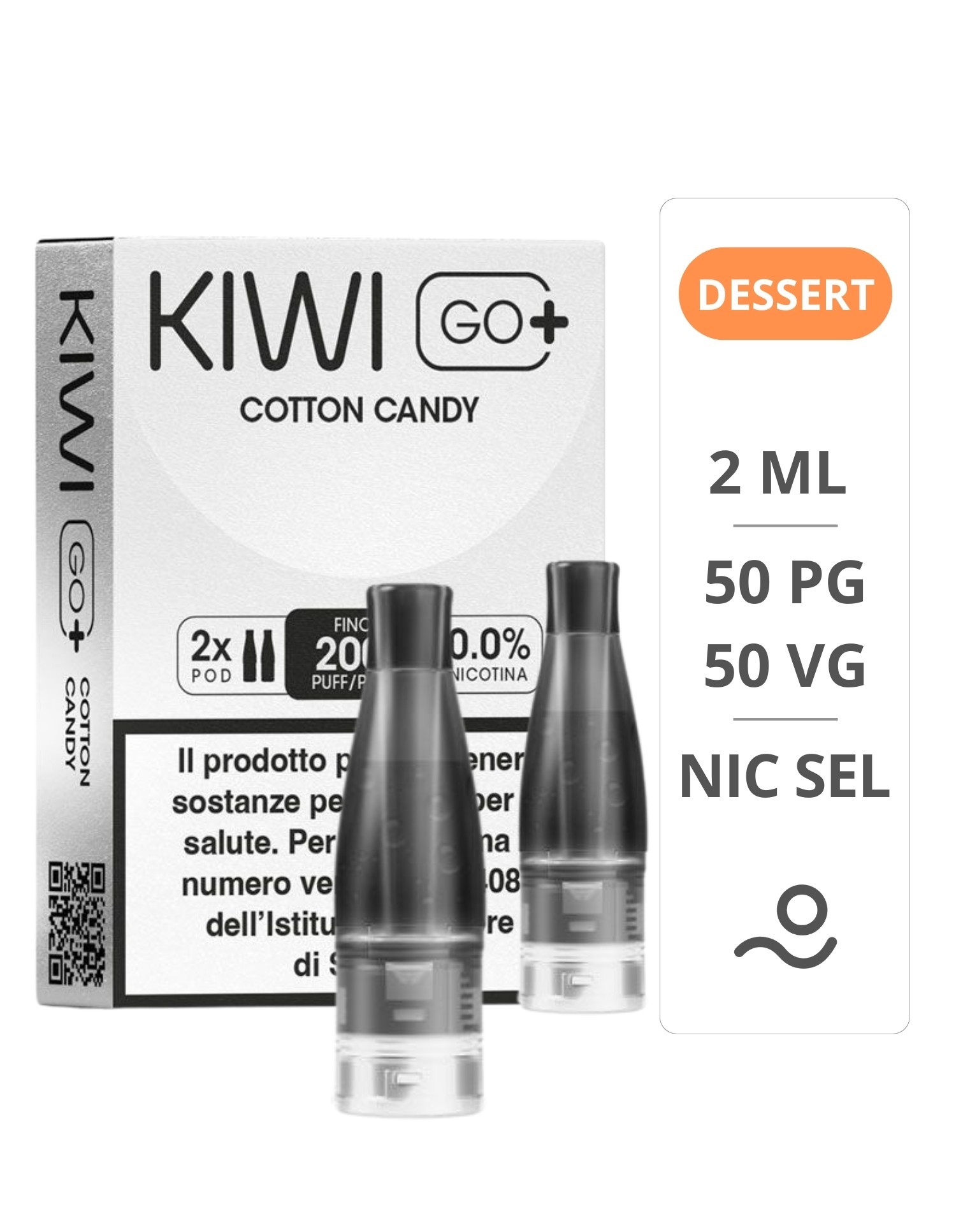 Cartouches Cotton Candy Kiwi Go Plus pack de 2 - Kiwi Vapor Kiwi Vapor - 1