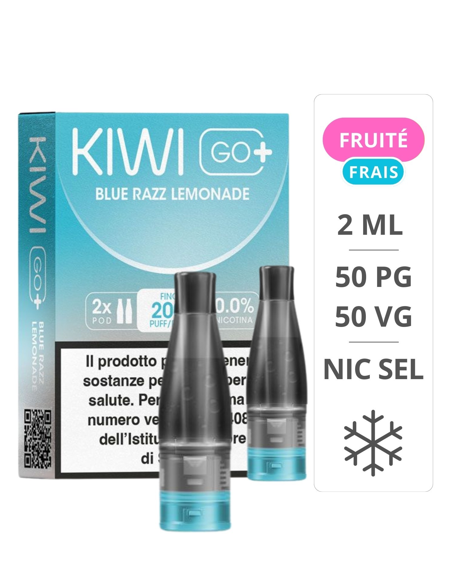 Cartouches Blue Razz Lemonade Kiwi Go Plus Pack De 2 - Kiwi Vapor Kiwi Vapor - 1