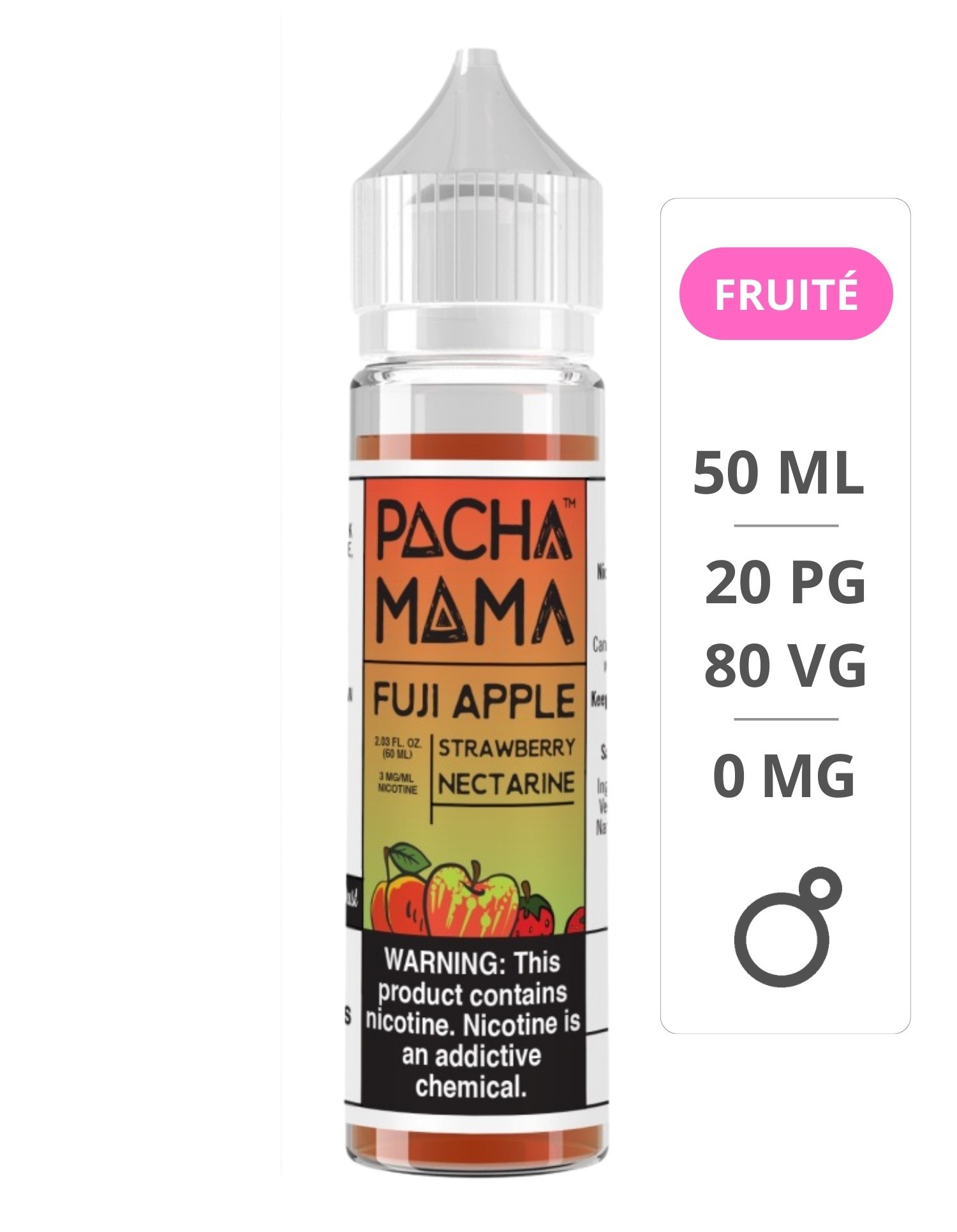 E-liquide Fuji Apple Strawberry Nectarine 50ml Pachamama - Charlie's Chalk Dust Pacha Mama - 1