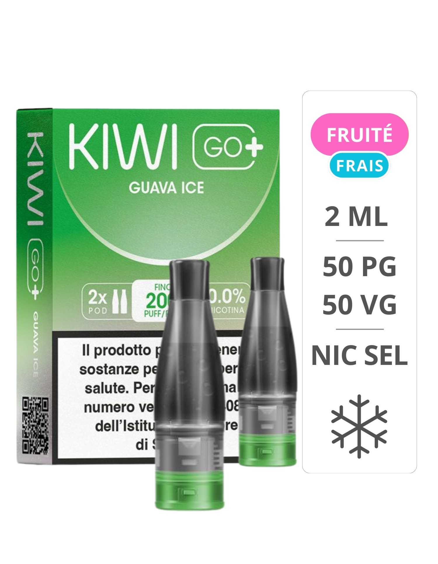 Cartouches Guava Ice Kiwi Go Plus pack de 2 - Kiwi Vapor Kiwi Vapor - 1