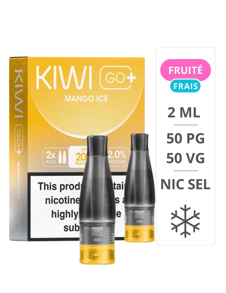 Cartouches Kiwi GO PLUS Mango Ice pack de 2 - Kiwi Vapor