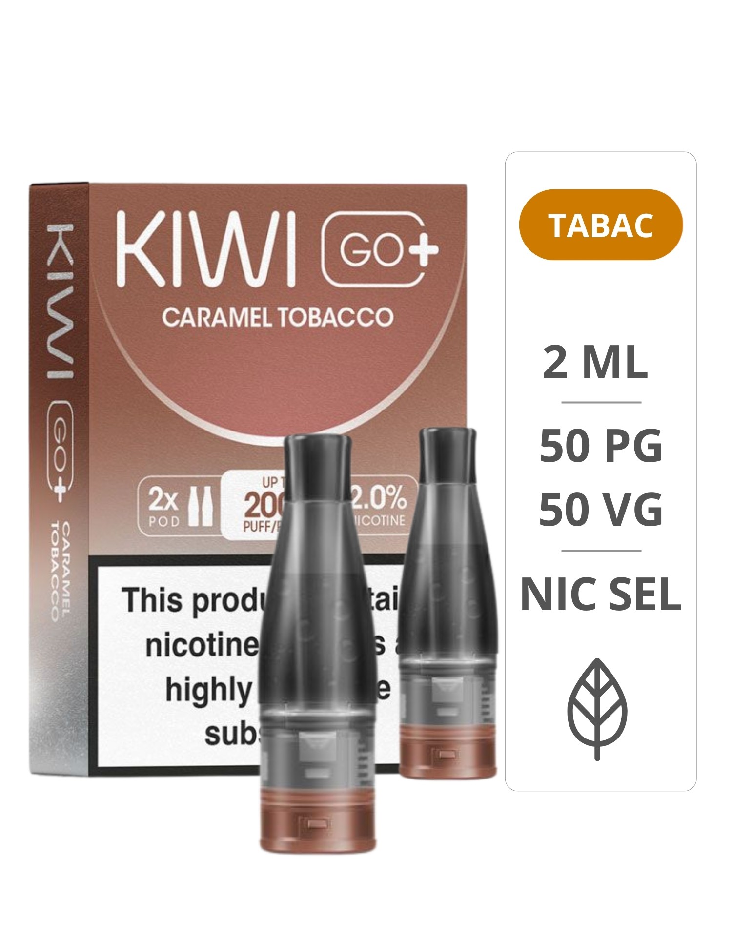 Cartouches Kiwi GO PLUS Caramel...