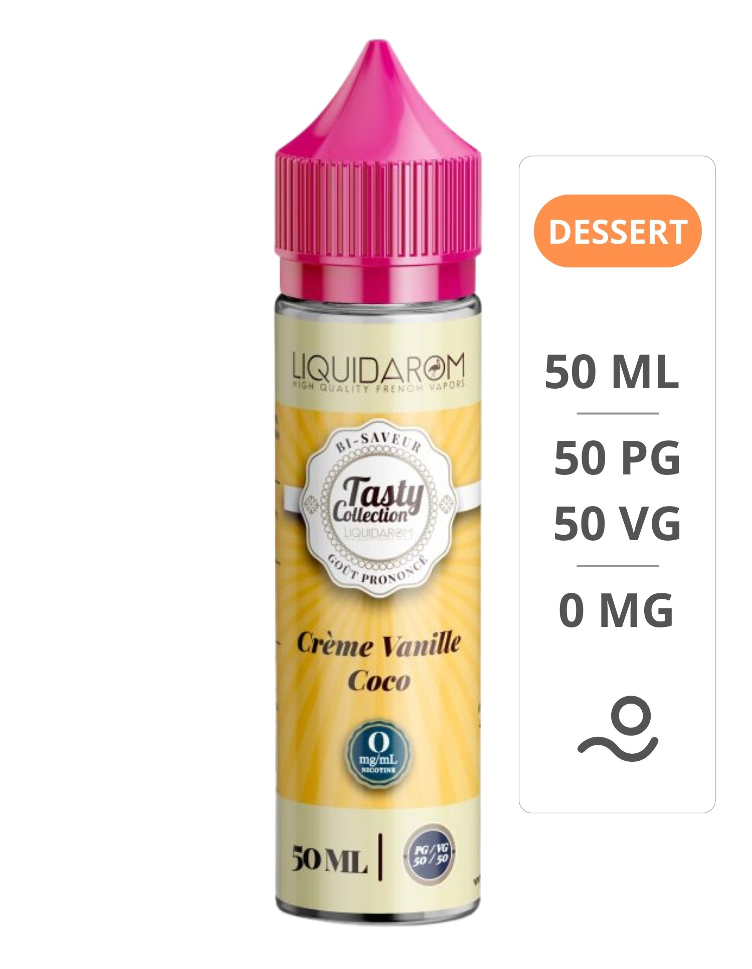E-liquide Crème Coco 50 ml Tasty -...