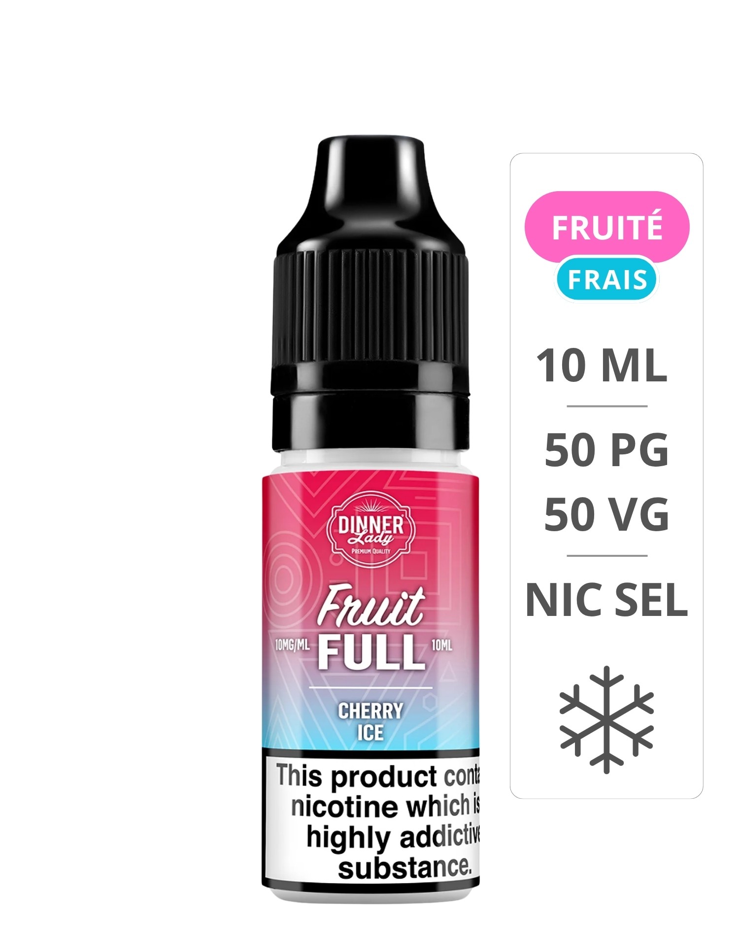 Cherry Ice Sels de Nicotine Fruit Full 10ml - Dinner Lady Dinner Lady - 1