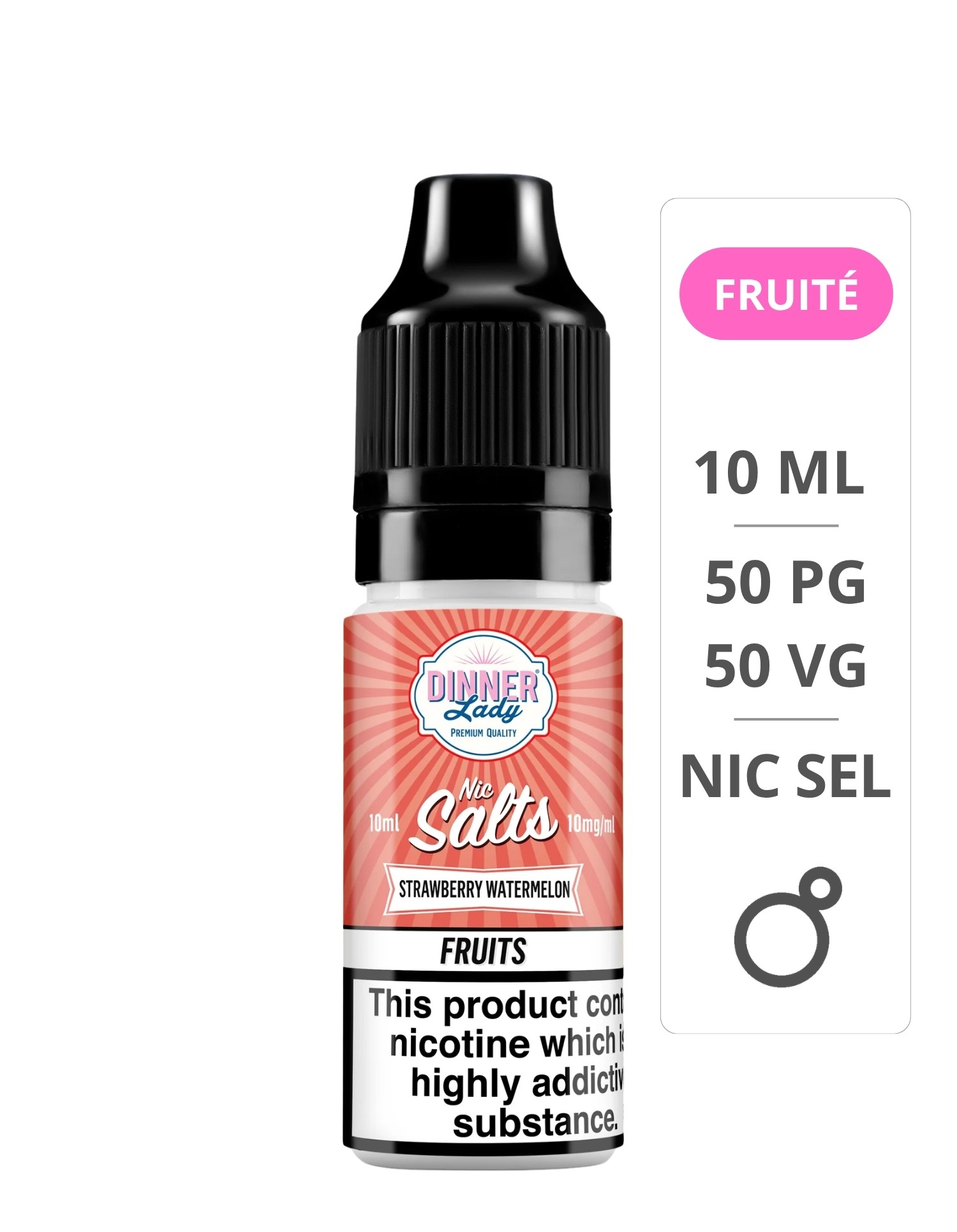 Strawberry Watermelon Sels de Nicotine 10ml - Dinner Lady Dinner Lady - 1