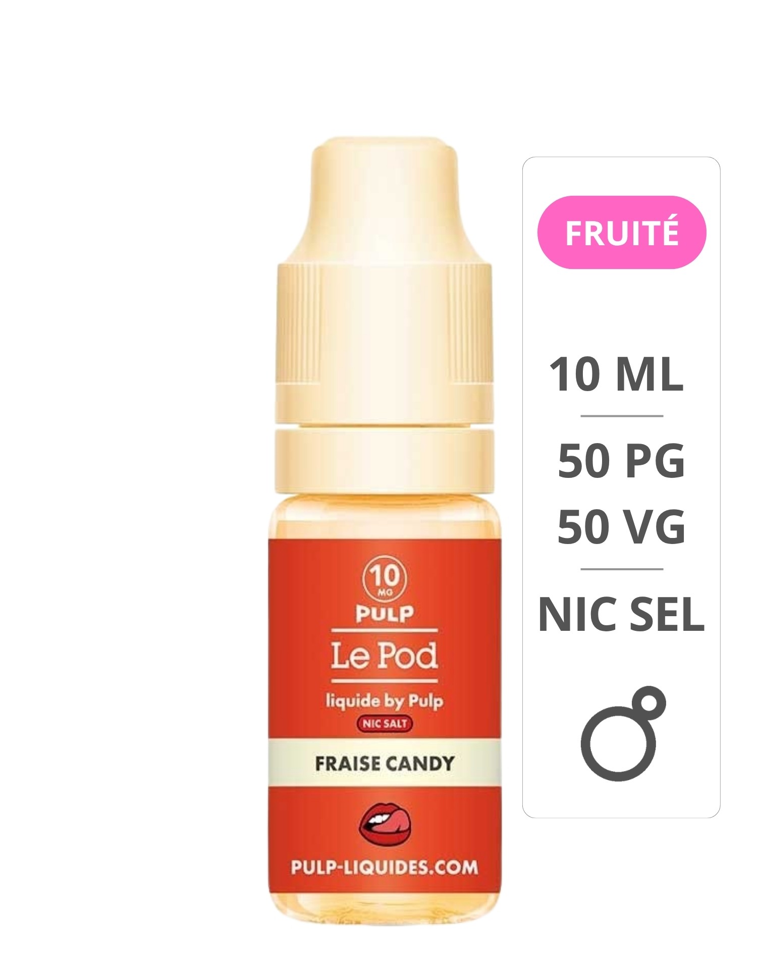 Fraise Candy Sel De Nicotine 10ml - Le Pod - Pulp Pulp - 1