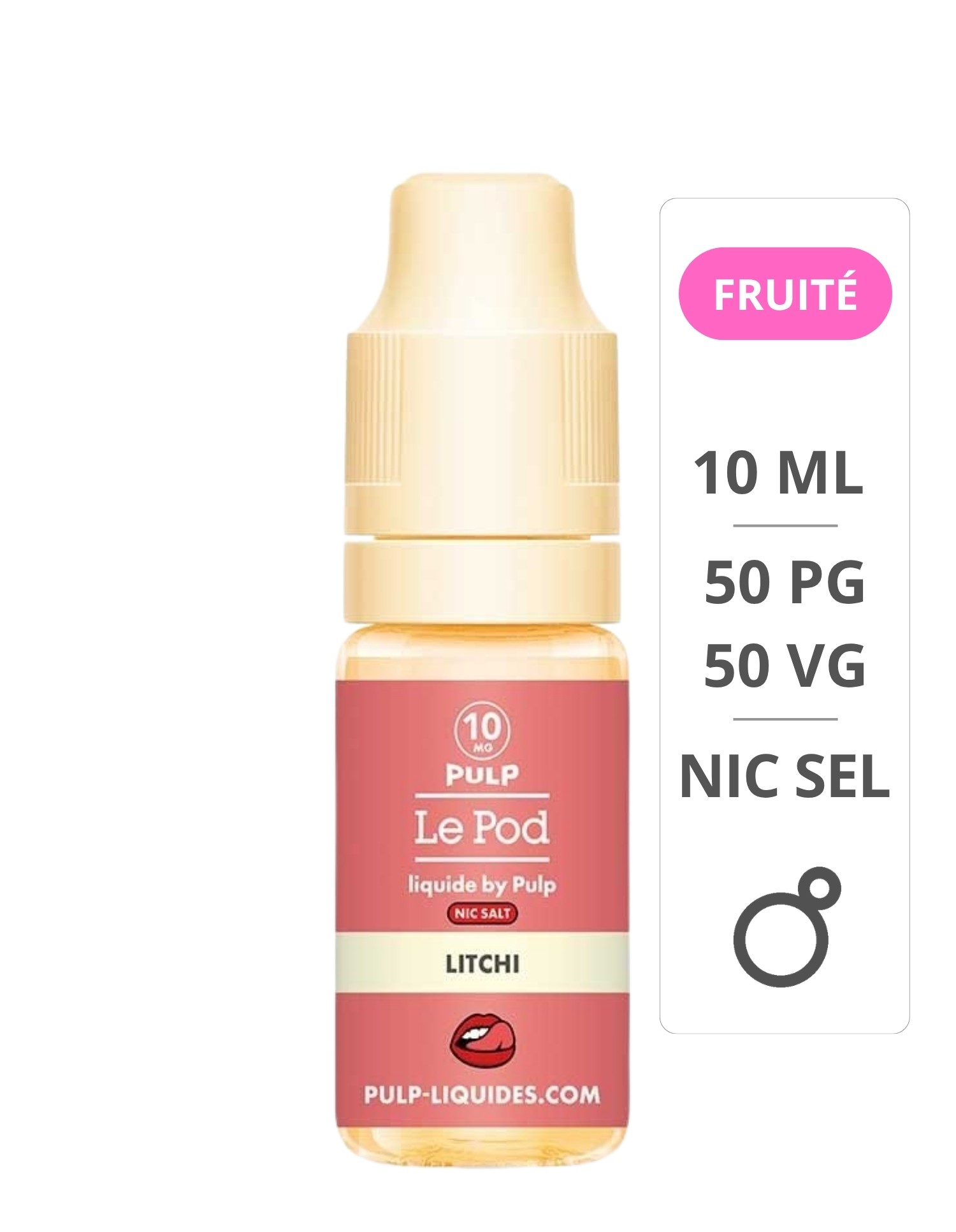 Litchi Sel De Nicotine 10ml - Le Pod - Pulp Pulp - 1