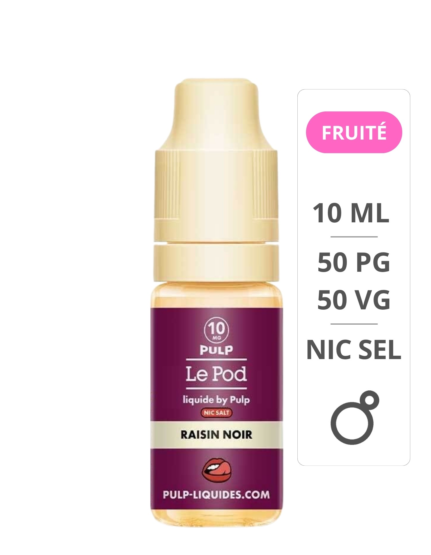 Raisin Noir Sel De Nicotine 10ml - Le Pod - Pulp Pulp - 1
