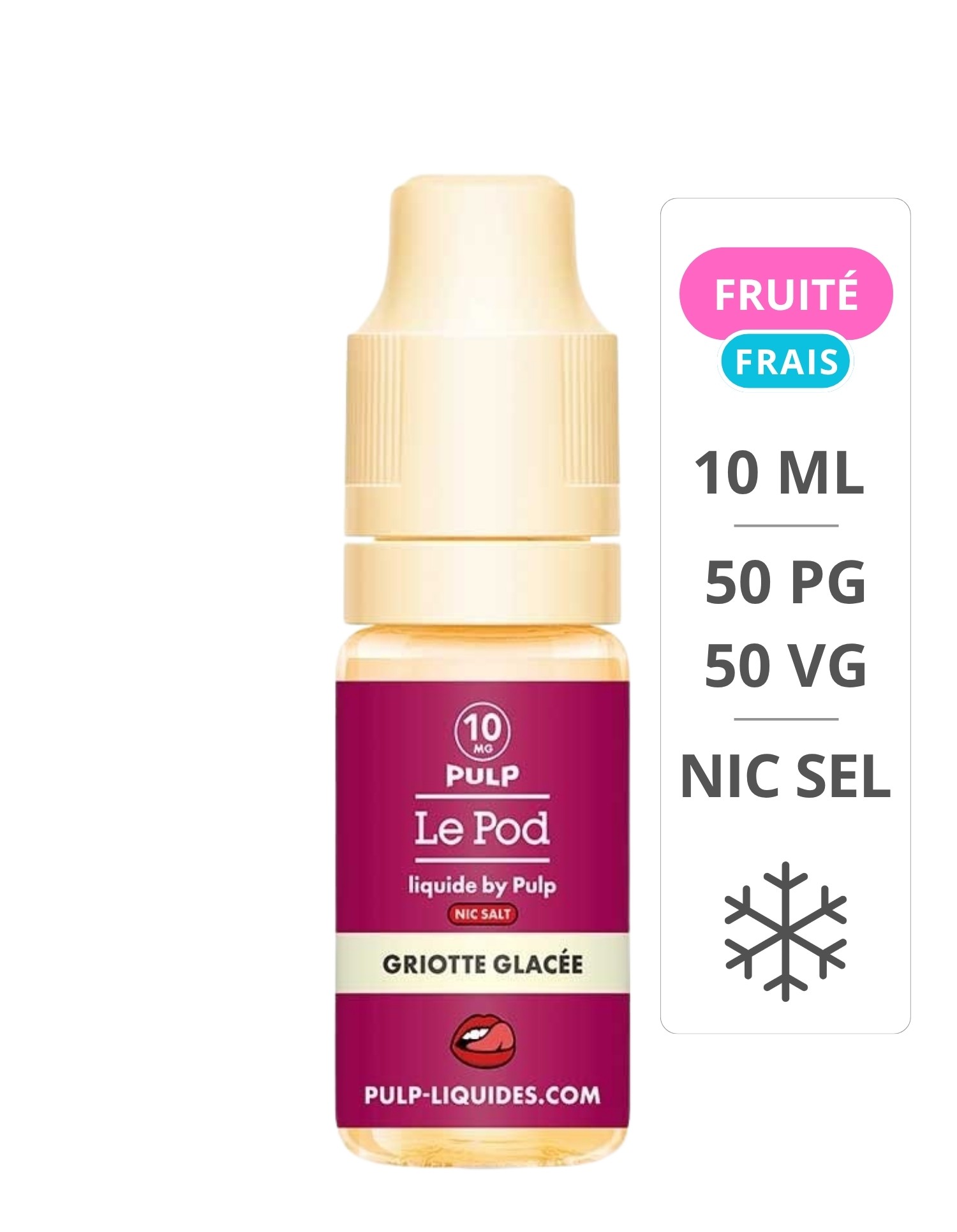 Griotte Glacée Sel De Nicotine 10ml - Le Pod - Pulp Pulp - 1