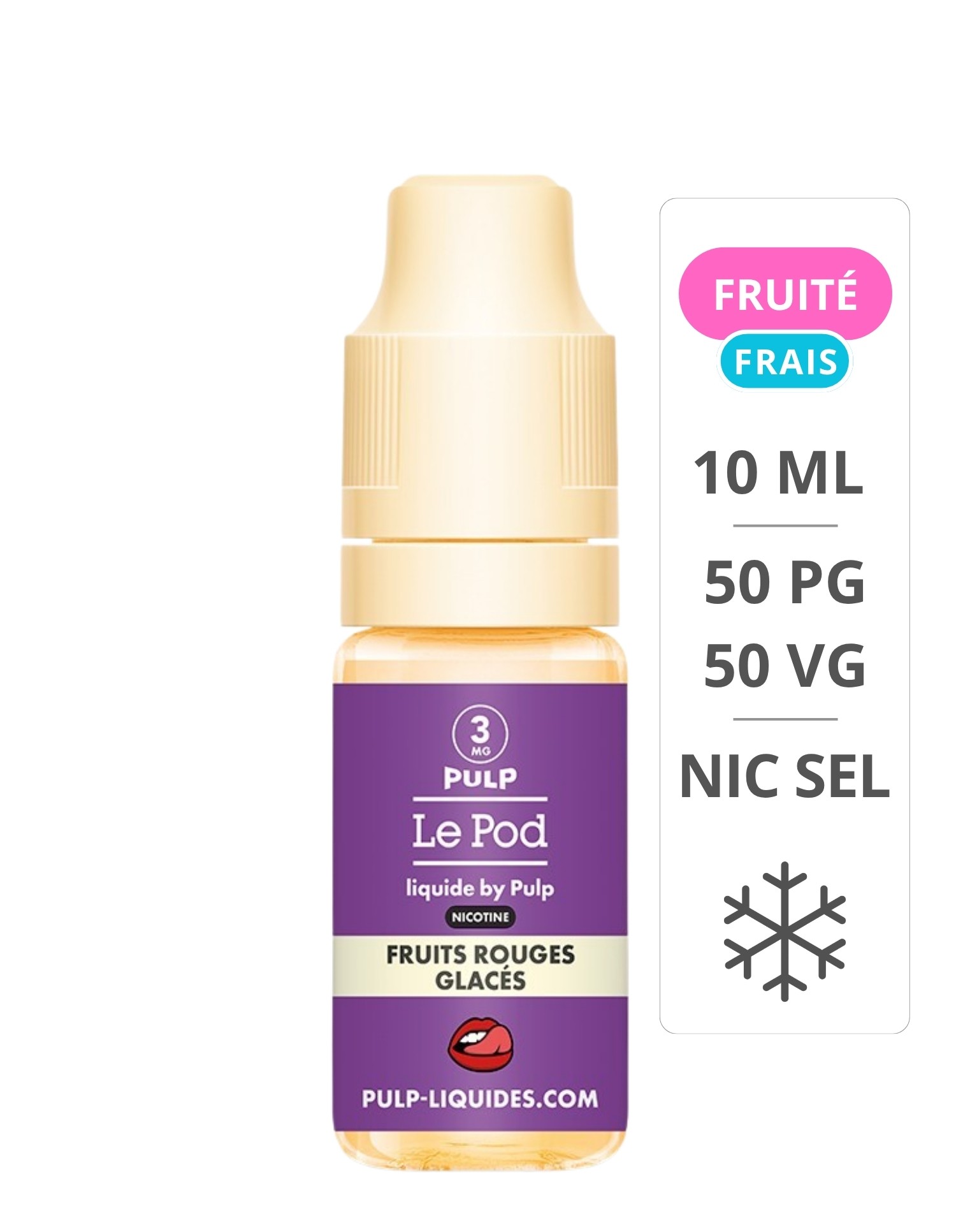 Fruits Rouges Glacés Sels De Nicotine 10ml - Le Pod - Pulp Pulp - 1