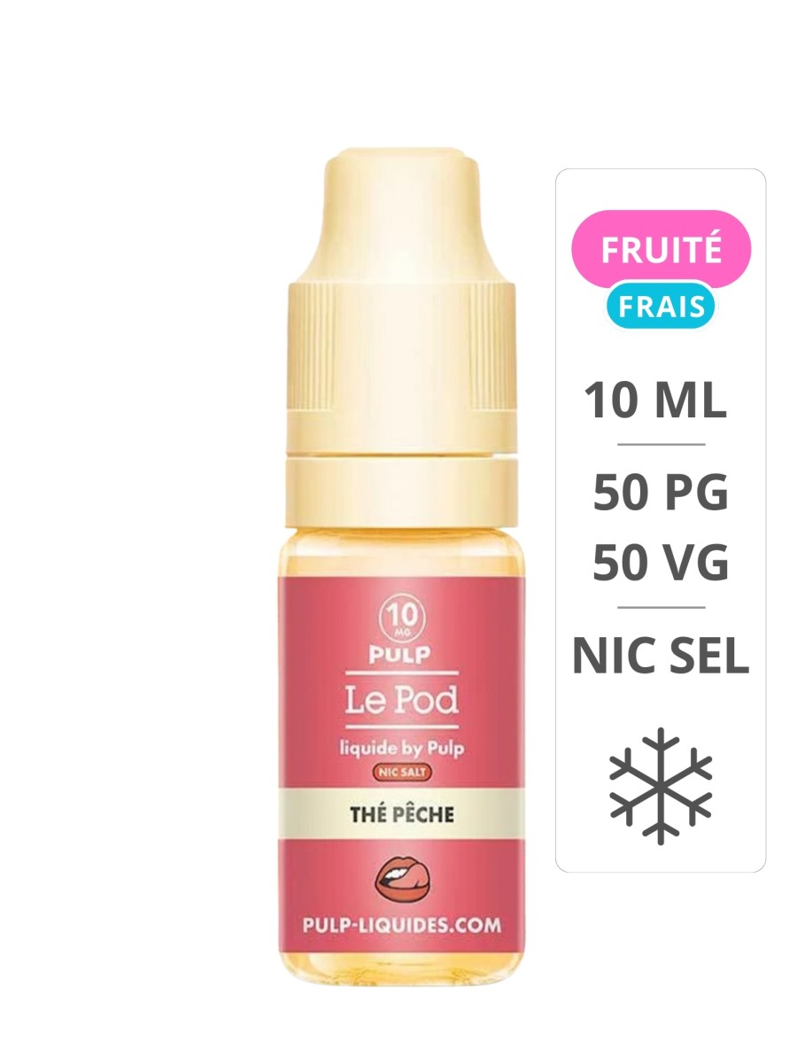 Thé Pêche Sels De Nicotine 10ml - Le Pod - Pulp Pulp - 1