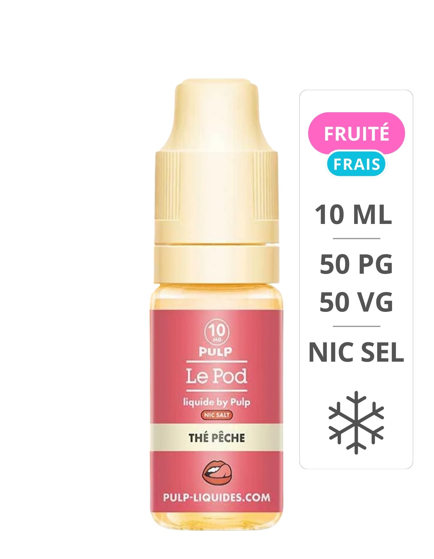 Thé Pêche Sels De Nicotine 10ml - Le Pod - Pulp Pulp - 1