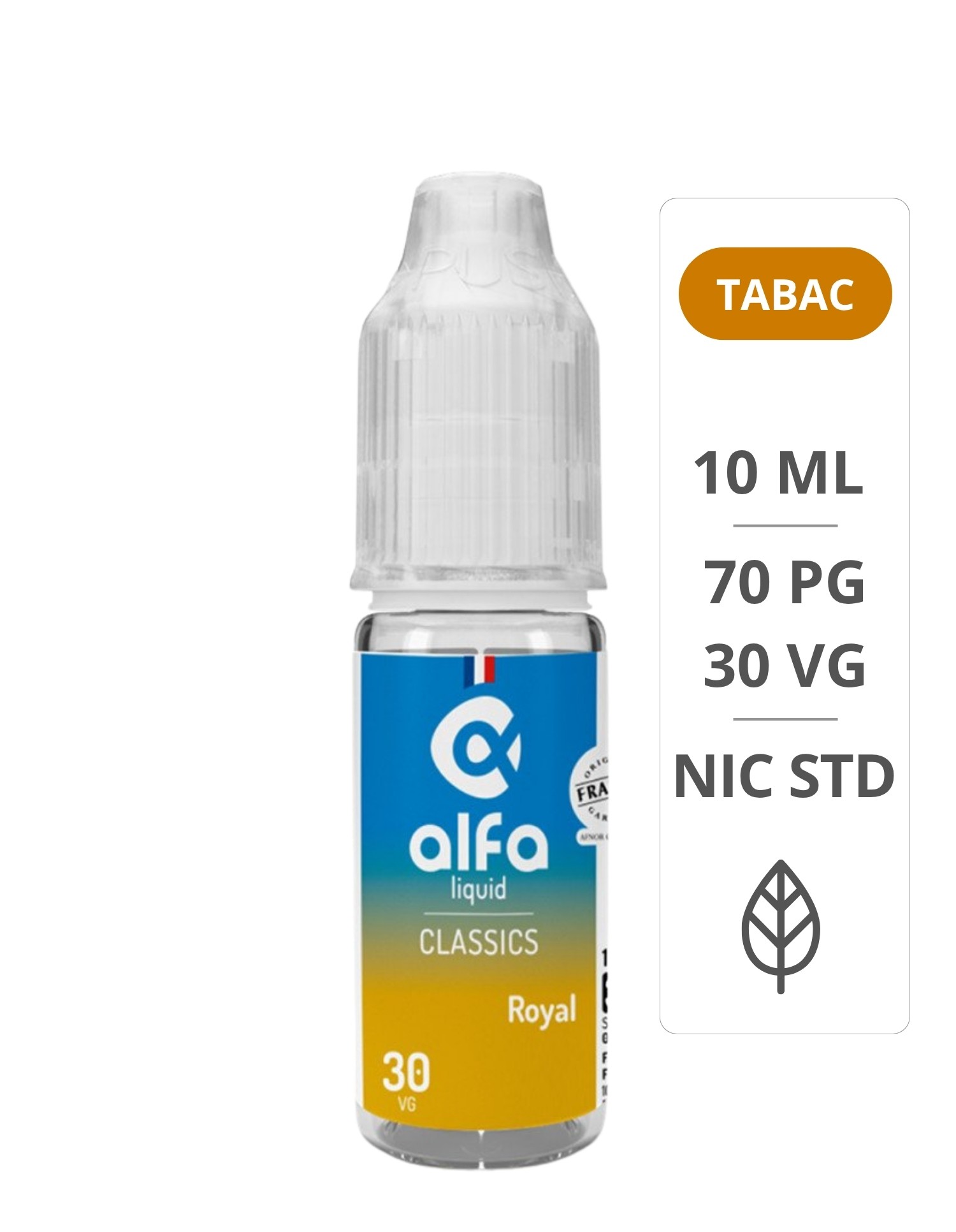 E-Liquide Royal 10ml - Classics - Alfa ALFALIQUID - 1