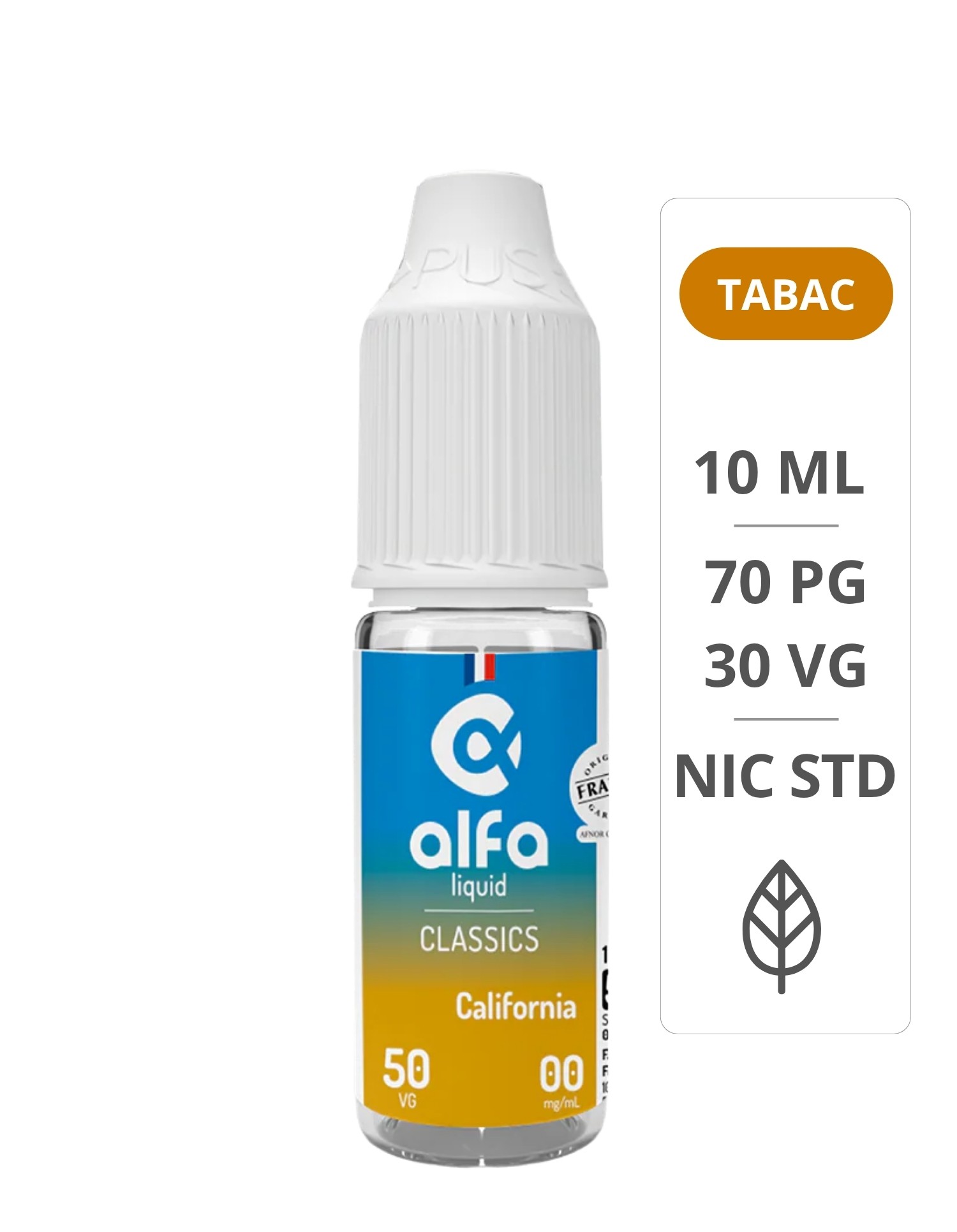 E-Liquide California 10 ml Classics - Alfa ALFALIQUID - 1