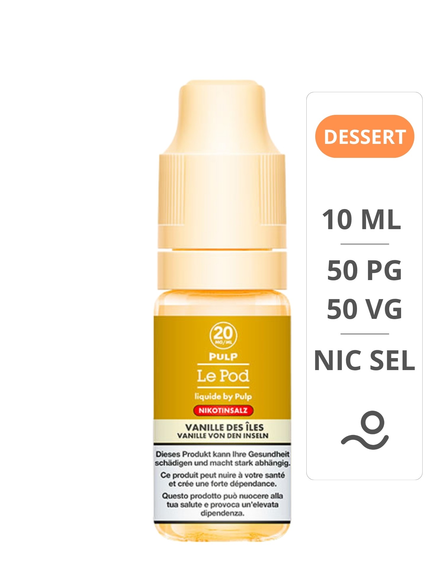 Vanille Des Îles Sel De Nicotine 10ml - Le Pod - Pulp Pulp - 1