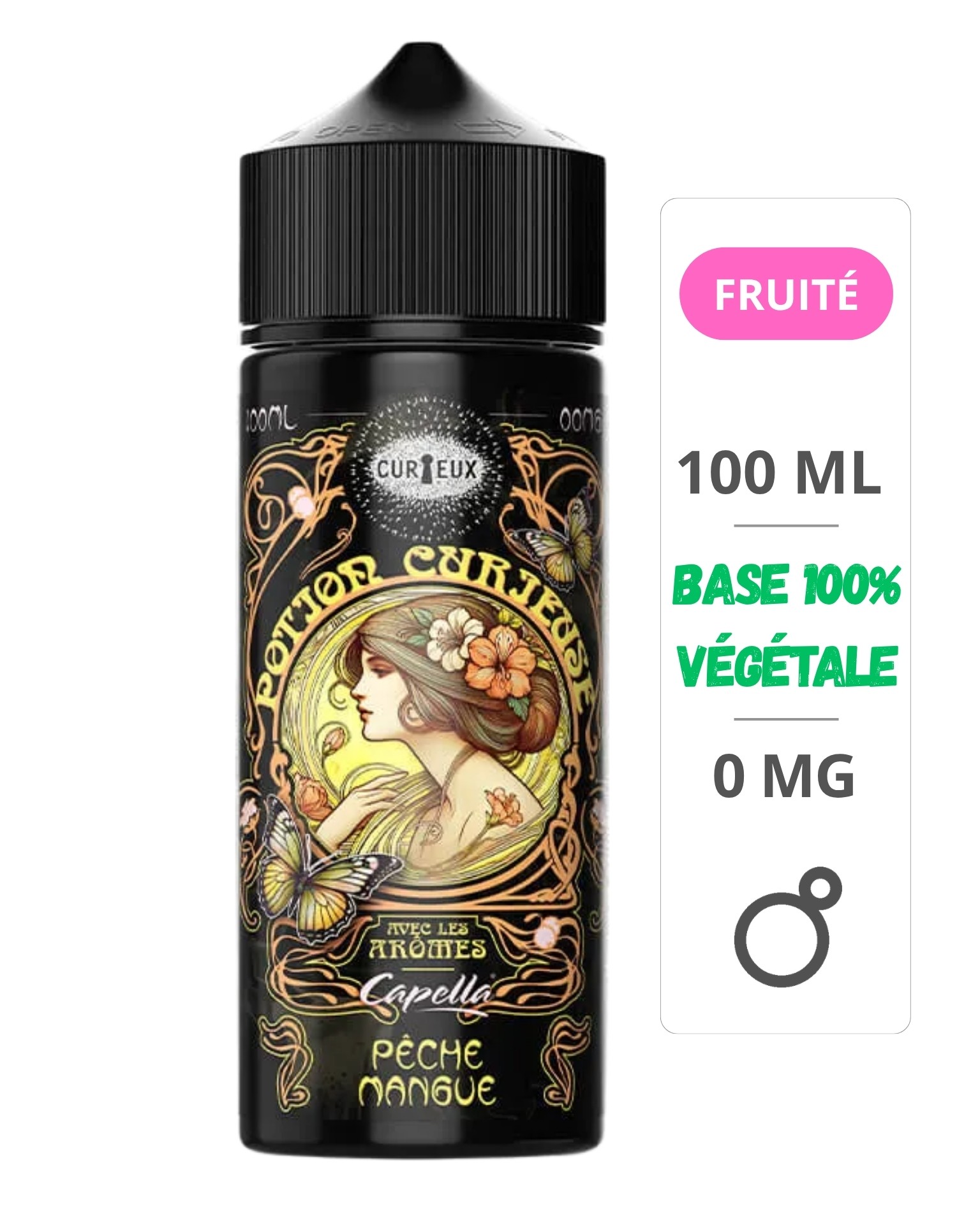 Pêche Mangue (arômes Capella) Potion Curieuse 100 ml - Curieux Curieux - 1