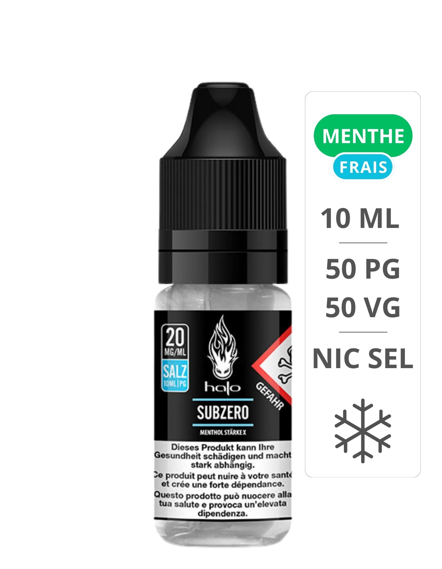 E-liquide Subzero Sels De Nicotine 10 ml - Halo Halo - 1