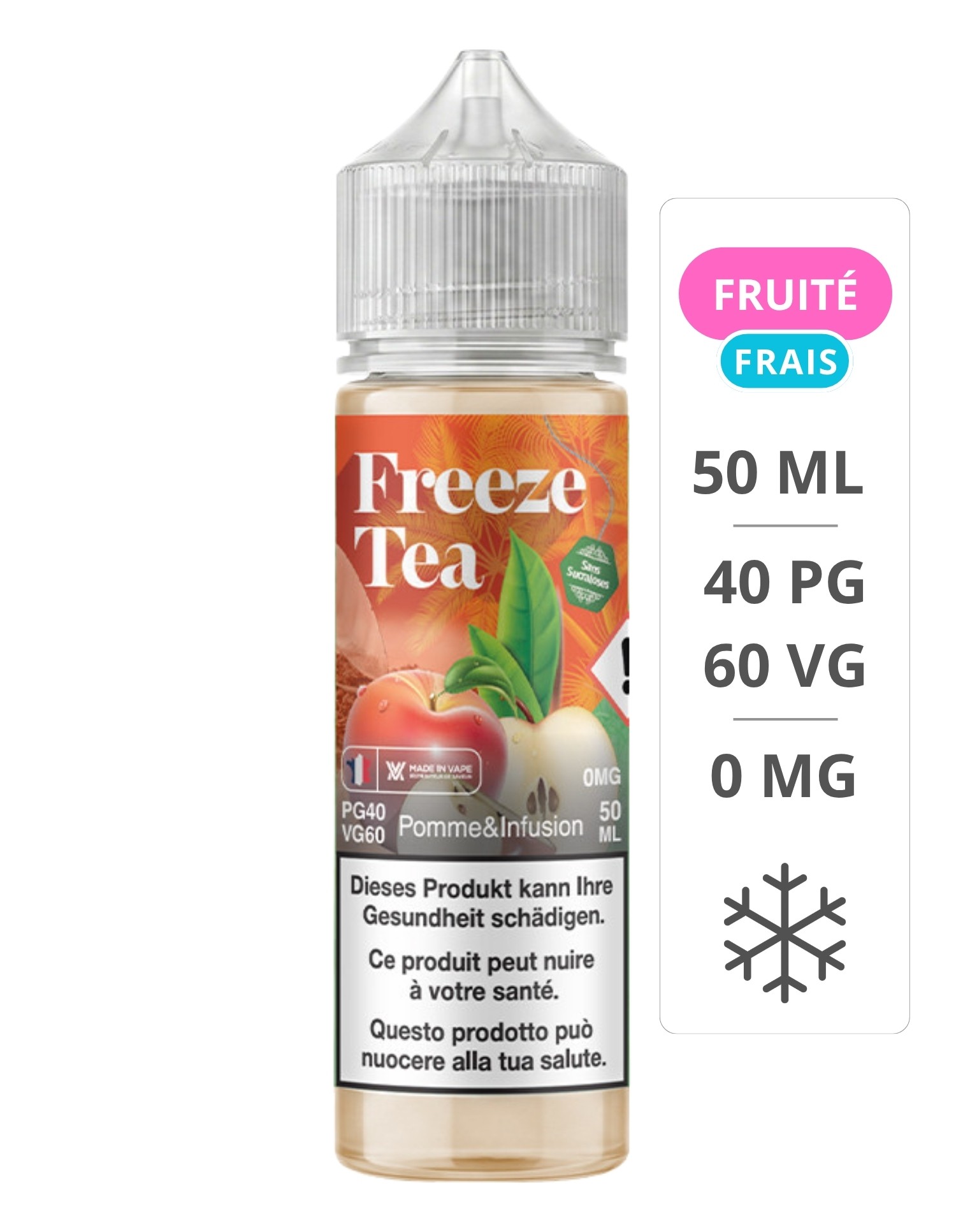 Pomme & Infusion 50 ml - Freeze Tea - Made In Vape Made In Vape - 1