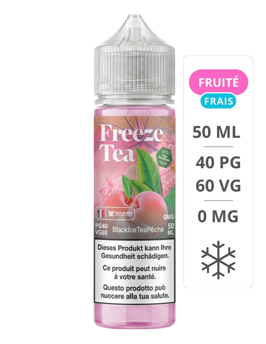 E-Liquide Black Ice Tea Pêche 50 ml - Freeze Tea - Made In Vape Made In Vape - 1