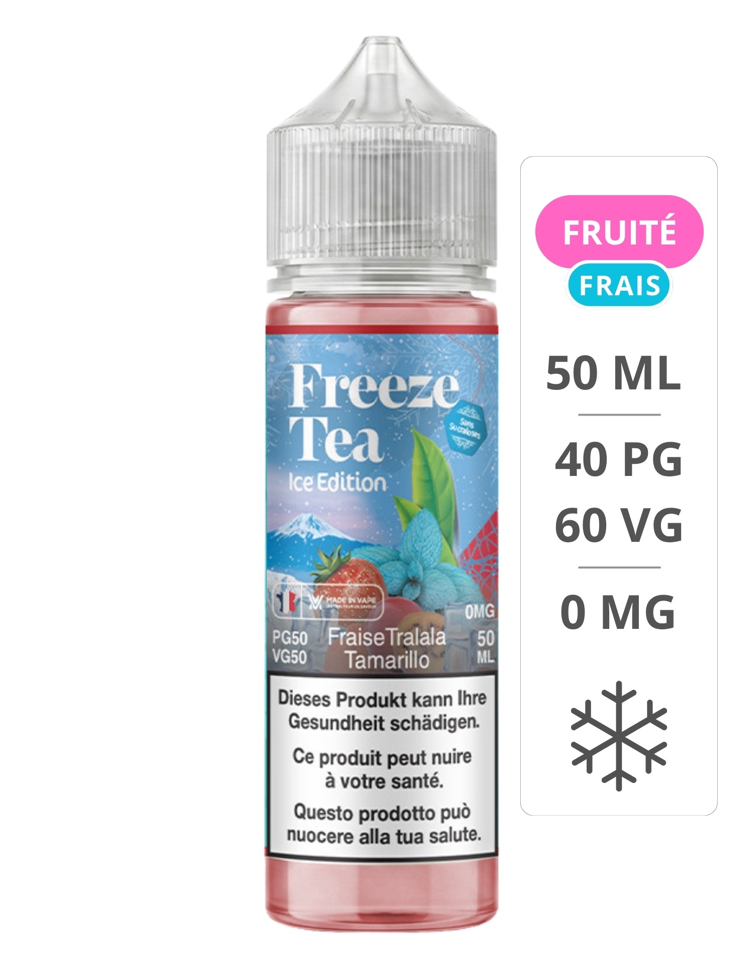 E-Liquide Fraise Tralala Tamarillo 50 ml - Freeze Tea Ice Edition - Made In Vape Made In Vape - 1