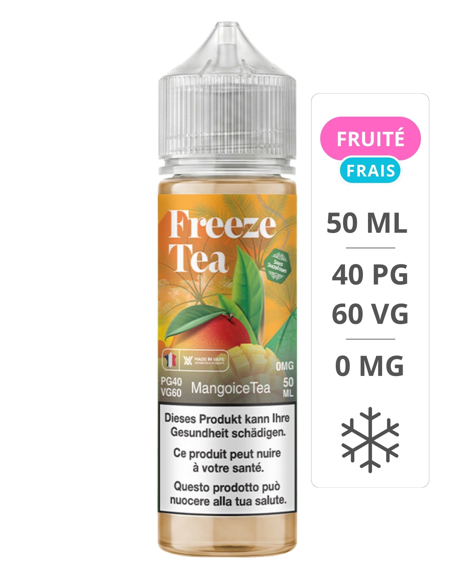 E-Liquide Mango Ice Tea 50 ml - Freeze Tea - Made In Vape Made In Vape - 1