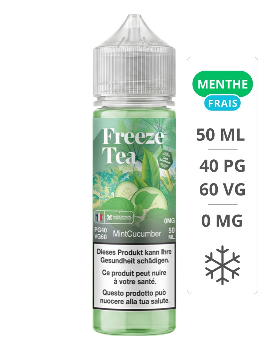 E-Liquide Mint ice Tea & Cucumber 50 ml - Freeze Tea - Made In Vape Made In Vape - 1