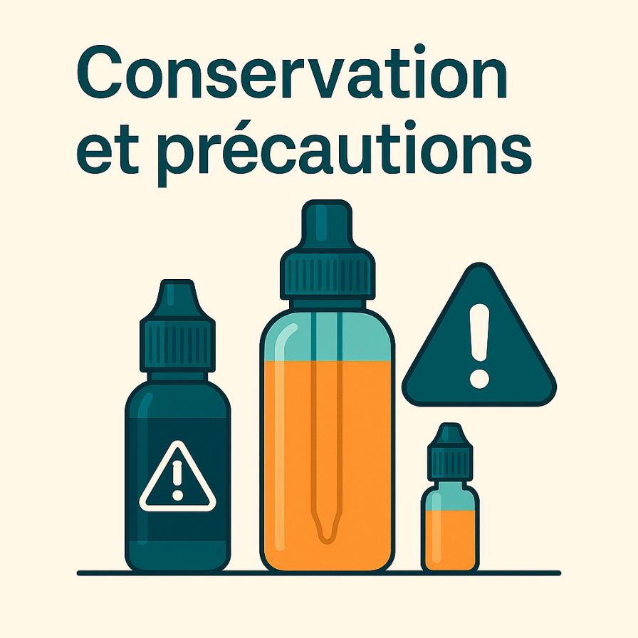 Conservation et précautions d'usage des e-liquides