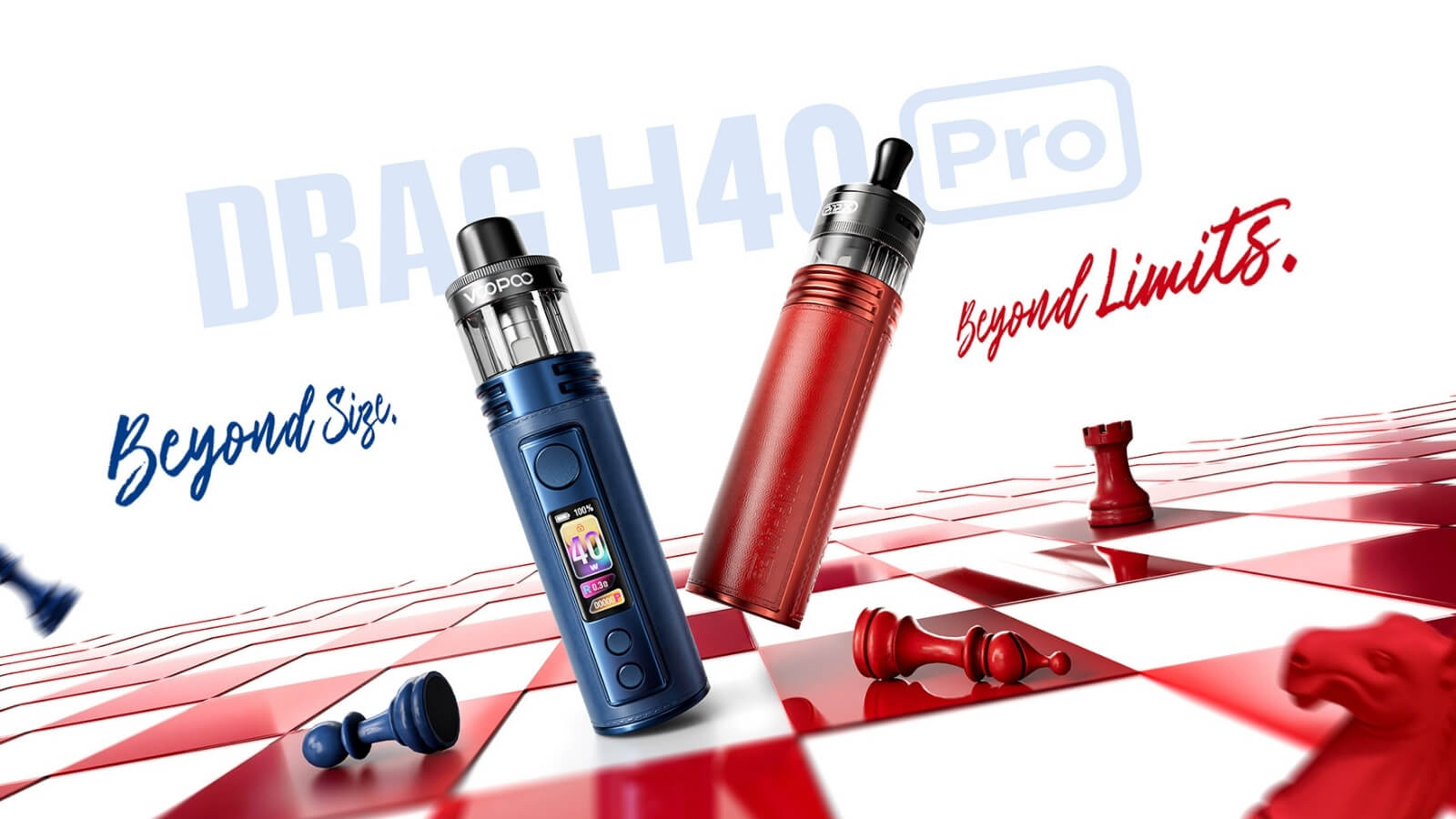 VOOPOO Drag H40 Pro — kit pod 40W, batterie 2450mAh, écran couleur, disponible en Suisse