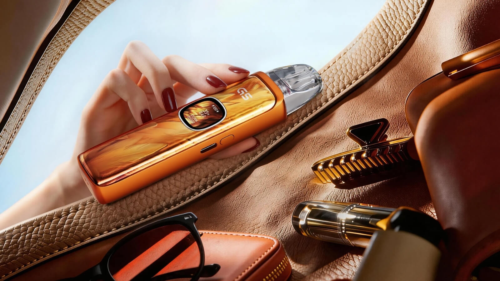 Uwell Caliburn G5 — boîtier aluminium mat, écran couleur et interface immersive